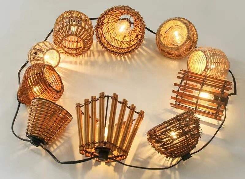 Solar hemp rope light string