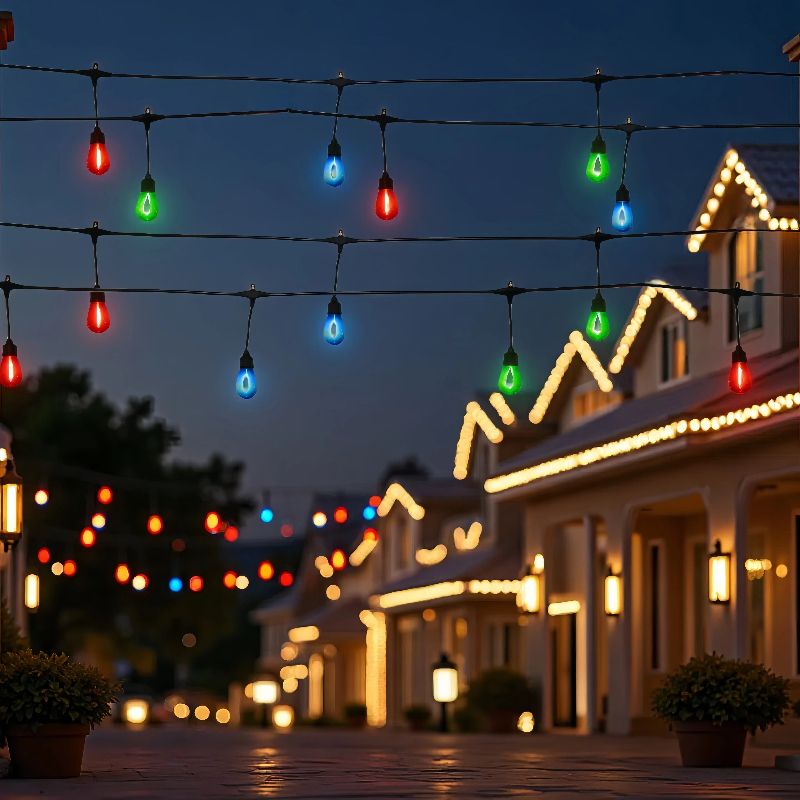 Outdoor RGB solar string lights