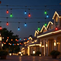 Outdoor RGB solar string lights